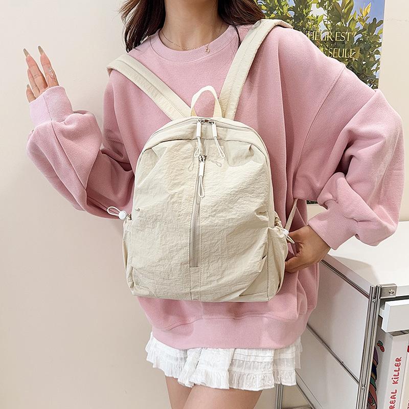 Schoolbag Casual Backpack Women's 1011 New Simple and Versatile Small Backpack Lightweight Travel Bag Student Multi-purpose Outdoor Schoolbag