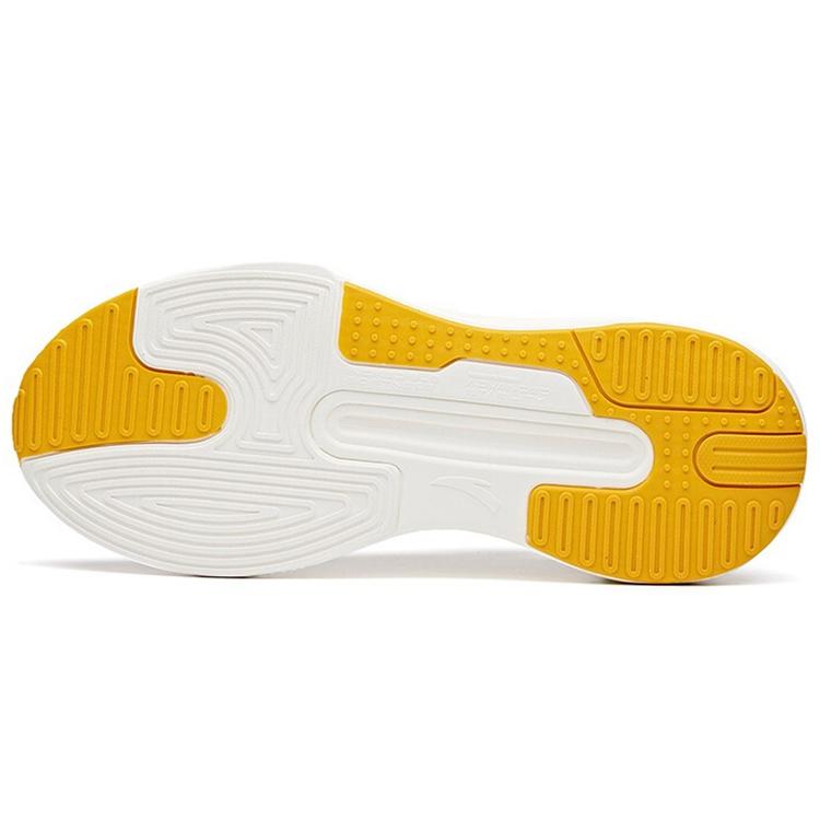 New Anta C37 Series Slip Resistant Cushioning Low Top Skateboard Shoes Men's White Yellow 912128081-4