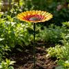 Sunflower Shape Bird Bath And Feeder Suitable For Outdoor Garden Lawn Patios Decoration With Weather Resistant Materials