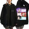Kpop Demon Hunter Huntrix Cartoon Zipper Hoodies Cute Anime Men Women Sweatshirt Fall Winter Loose Fleece Coats