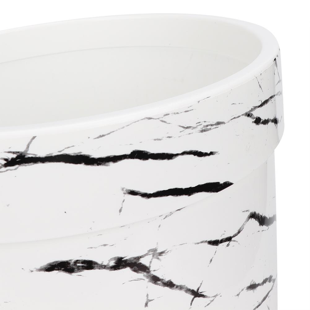 White Household Bathroom Marble Lidless Garbage Can Ashtray Trash Can ContainerWhite Small