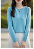 Women's Round Neck Crochet Knit Sweater: Loose-Fit, Autumn/Winter Pullover Base Layer.