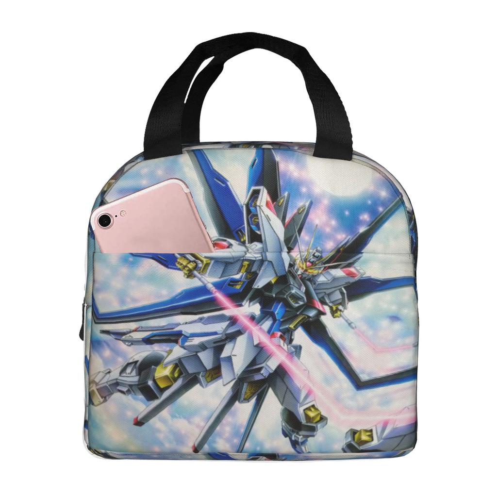 Custom Gundams Insulated Lunch Tote Bag for Women Men Anime Resuable Cooler Thermal Food Lunch Box Work School Travel