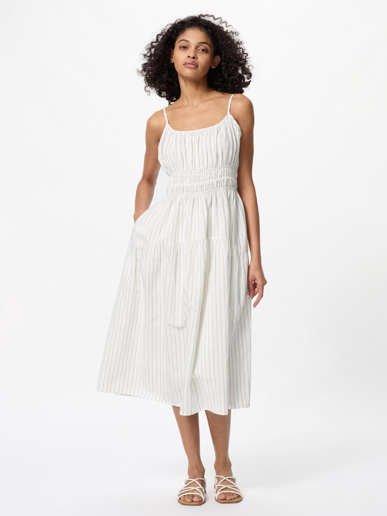 

Uniqlo Платье-комбинация из льна, полоса B 01 OFF WHITE/WOMEN XXL