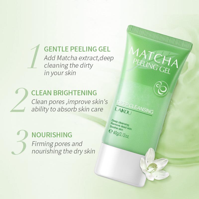 Matcha Peeling Gel Peeling Gesichtspeeling Tiefenreinigung Poren Feuchtigkeitsspendend Nährende Gesichtscreme Für Glatte Hautpflege