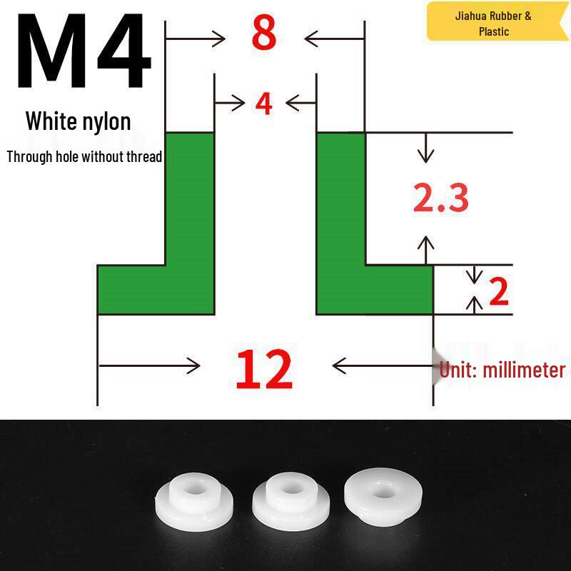 T-förmige Nylon-Dichtungsscheibe M3-M35 Gewinde Isolierabstandshalter