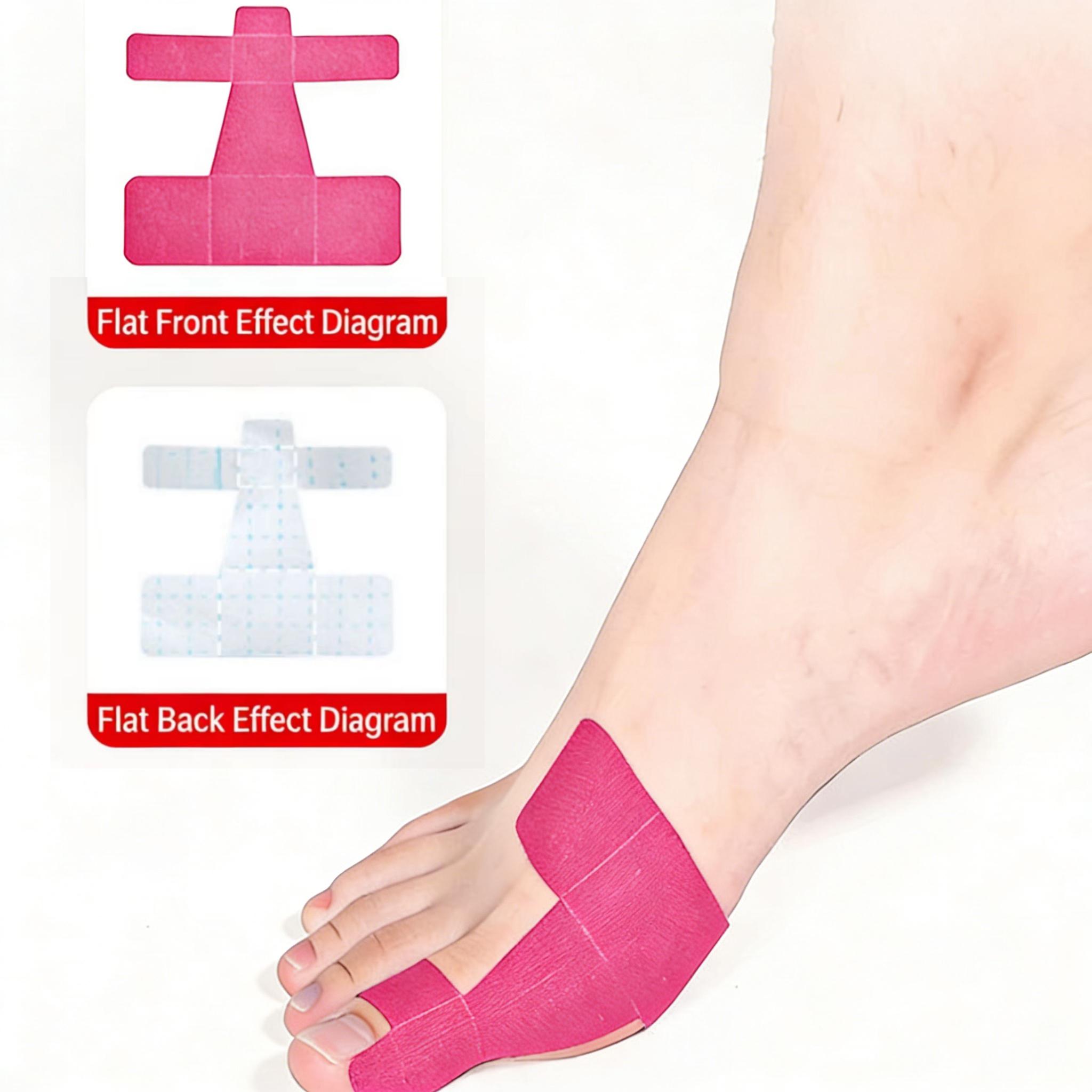 Elastic Hallux Valgus Support Kinesiology Tape Physical Correction Bunion Patch Relieve Toe Valgus Discomfort Waterproof розовый