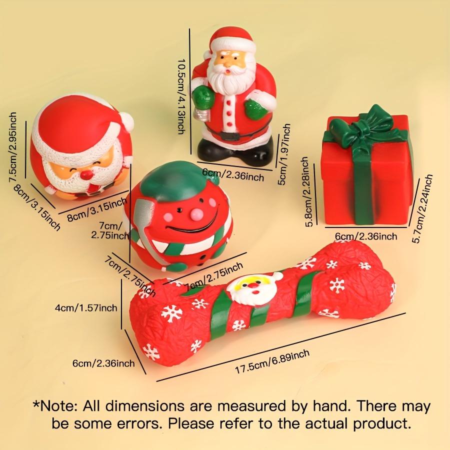 Pet Dog Christmas Chewing Sound Toy Set 5-Piece Set Interactive Toys for Dogs Holiday Themed Bites And Sounds