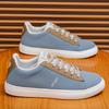 Summer New Low-top Board Shoes Men's Casual Flat Bottom Wear-resistant Trend Versatile Sports Little White Shoes Lace-up Korean Version Men's Shoes