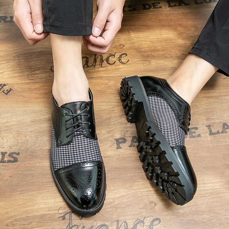 Klassische Herrenkleid Schuhe Formell Leder Hochwertige Büro Brogues Leder Gesellschaftsschuhe für Herren Business Oxford Schuhe Männlich