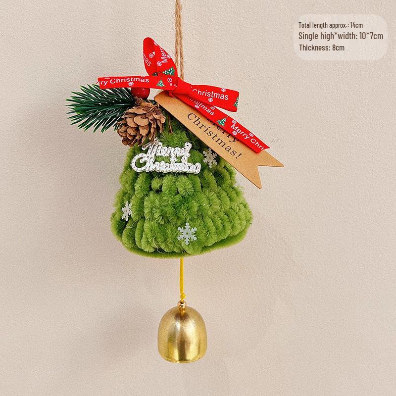 Imitation Noble Mini Christmas Wreath Car Ornament: Festive Window Display Pendant