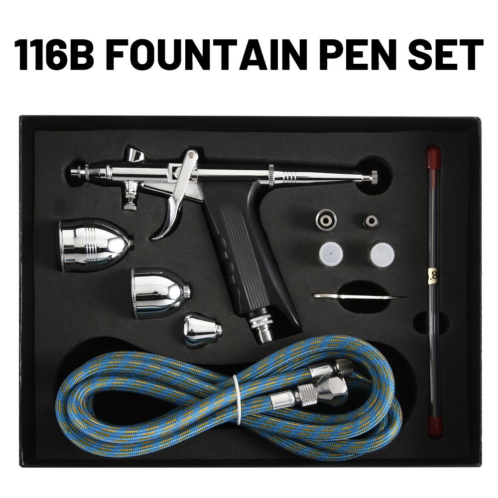 Professional Airbrush Kit 0.3/0.5/0.8mm Nozzle Needle Accessories Suitable for Nail Art Tattoo Car Model Spray Painting