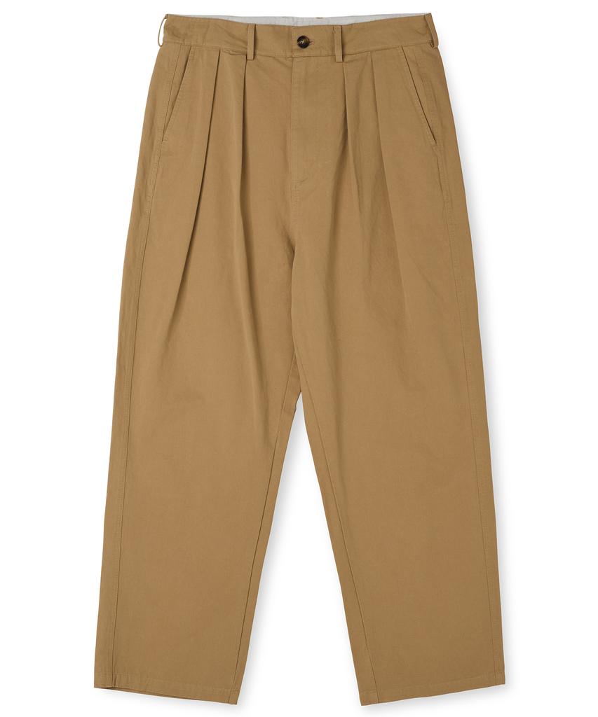 HEAVYI Heavy Cotton One-Pleat Pants_Beige
