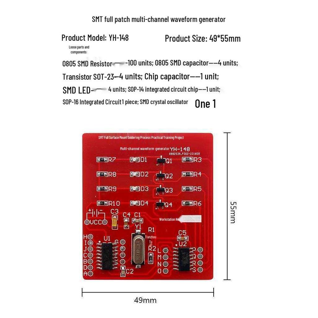 SMD Component Soldering Practice Board Kit – DIY Electronic Training for Electricians