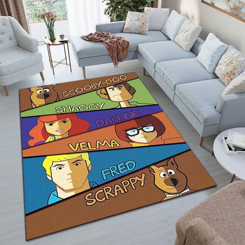 Halloween cartoon comedy adventure movie Scooby-Doo carpet is suitable for living room and bedroom doormats office balcony decorative carpet V14