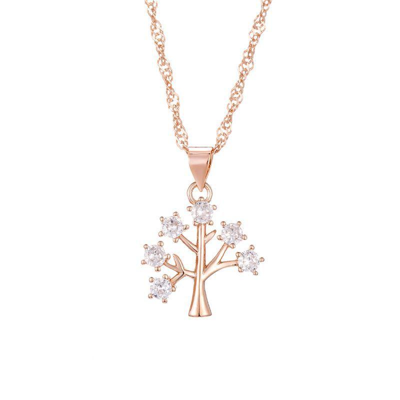 New Arrival Christmas Tree Pendant Necklace For Women Jewelry Silver 925 Sterling Clavicle Chain Lady Anniversary Accessories
