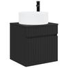 Wall Mounted Washbasin Vanity In Black 49 X 44.5 X 65.5 Cm