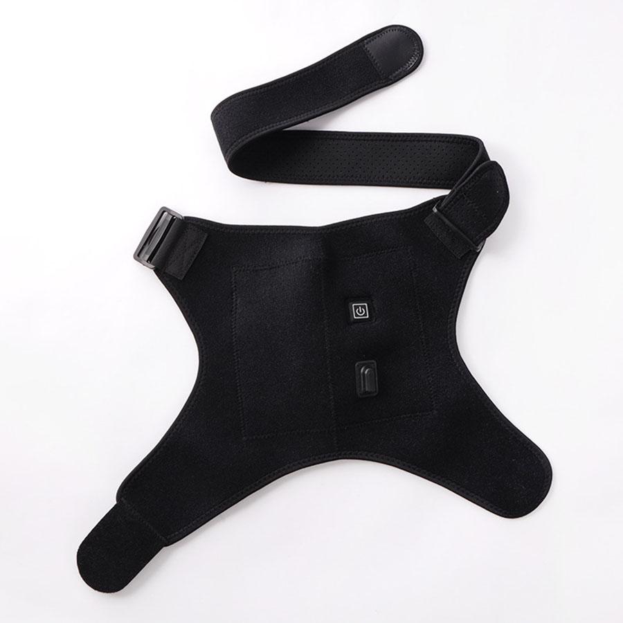 Electronic Shoulder Wrap Pad Brace Heated Support Hot Therapy Pain Relief Belt