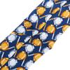 Used Dunhill Tie Silk Navy Orange Business