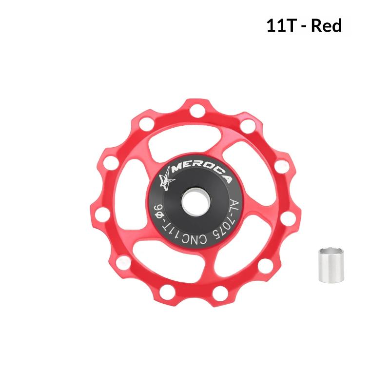 Aluminum Alloy 11T 13T Bicycle Rear Derailleur Guide Wheel Bearing Pulley Rear Derailleur Pulley Road Bike Roller 1 красный