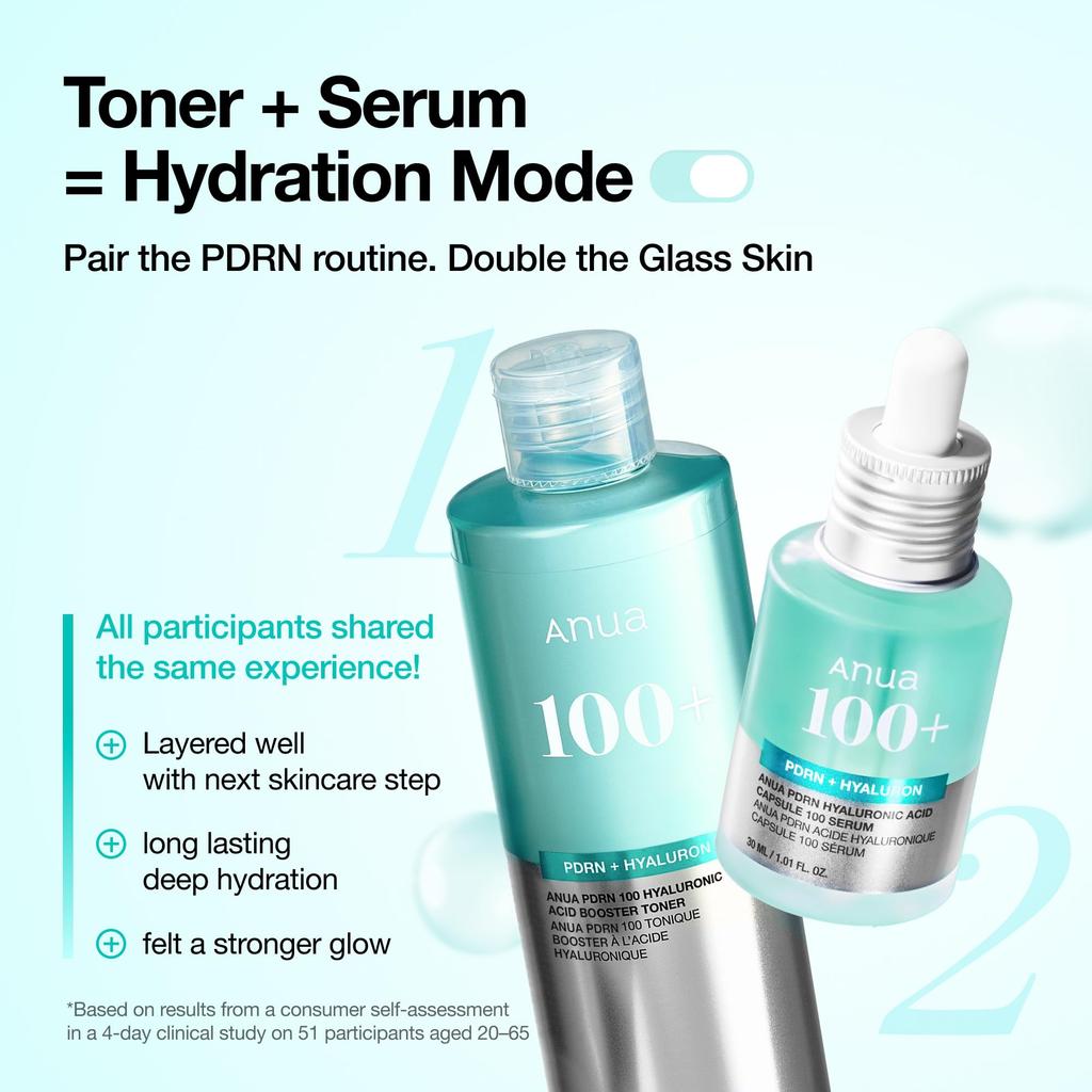 ANUA PDRN100 Hyaluronic Acid Booster Toner a toner that provides and radiance to improve skin texture and Hydrating and hydrating for and combination