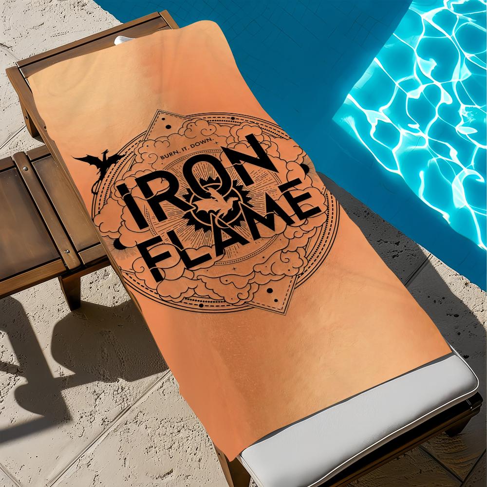 Books F-Fourth Wing Iron F-Flame Towel Beach Quick Dry Soft Pool Towels Gift for Travel Gym Shower Camping sports