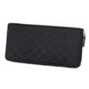 [Inden-ya] Inden 2317 Wallet Black Deer Leather X Black Lacquer Varied Asanogawa Pattern 10cm X 19cm X 2cm Round Zipper Long Wallet