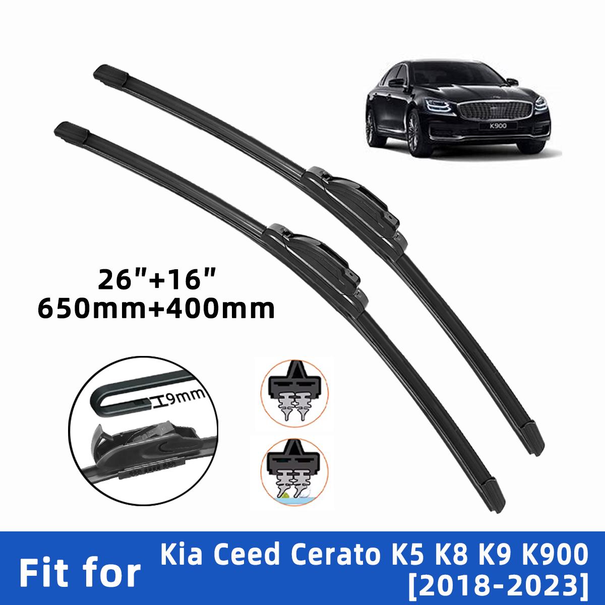 

Дворники для Kia Ceed Cerato K5 K8 K9 K900 2018-2023 Передняя двойная резиновая полоса Дворники Щетки для лобового стекла Аксессуары для лобового стекла 2PC