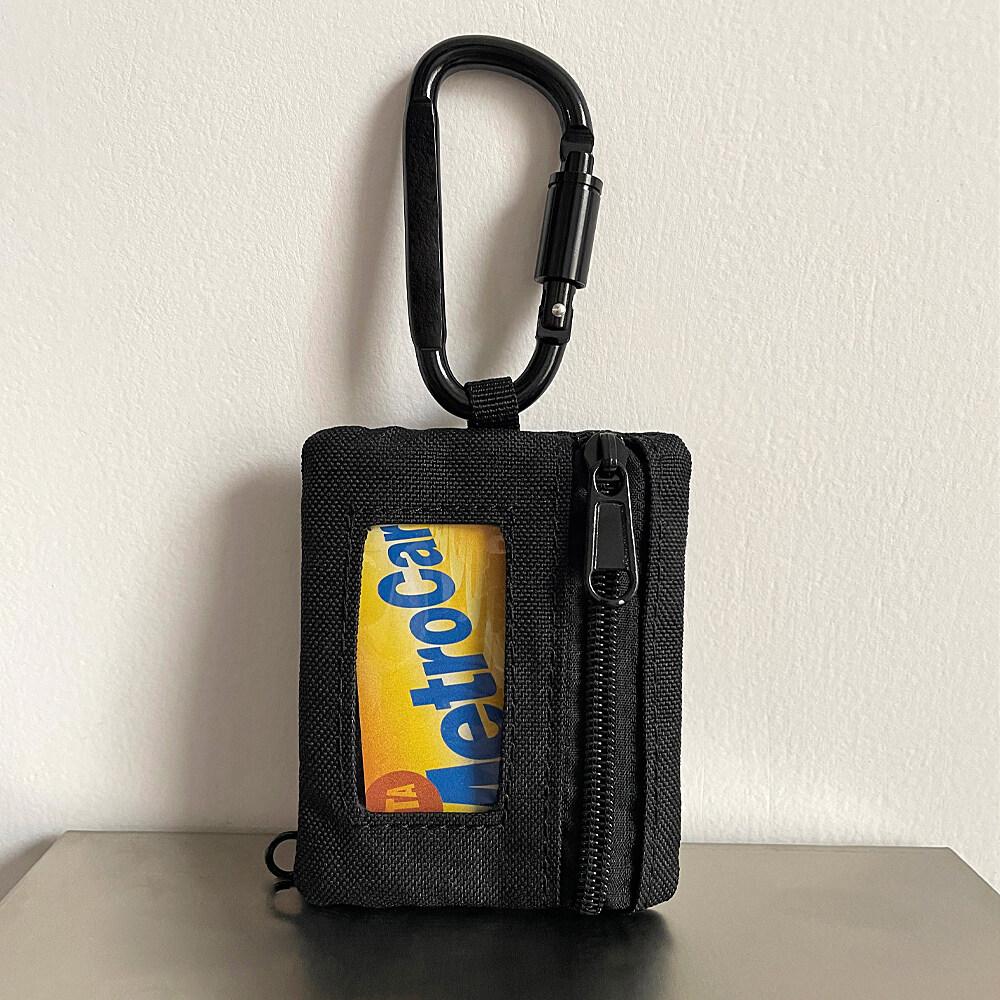 Multi Functional Mini ID Card Holder Mens and Womens Bank Credit Card Key Bus Subway Cards Sports Zipper Pouch with Lanyard