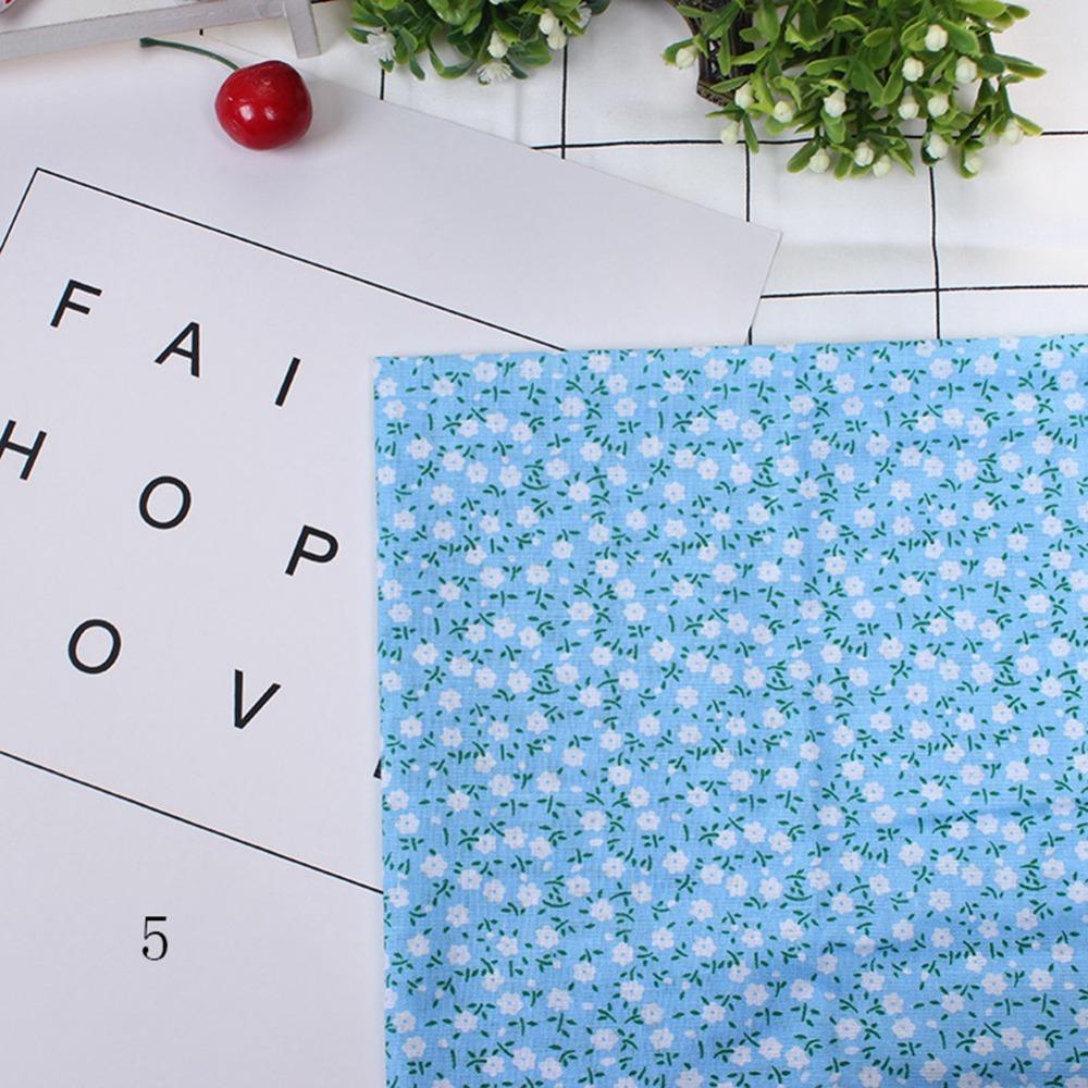 7Pcs Blue floral pattern Fabric Bundle Quilting Fabric  Hand quilt production