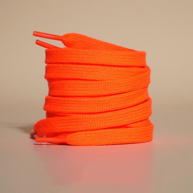 1Pair/3Pair NEW Flat High-Quality Cotton Shoelace Suitable for A Variety of Shoes 0.8 Cm Wide Unisex Solid-Color Shoelaces
