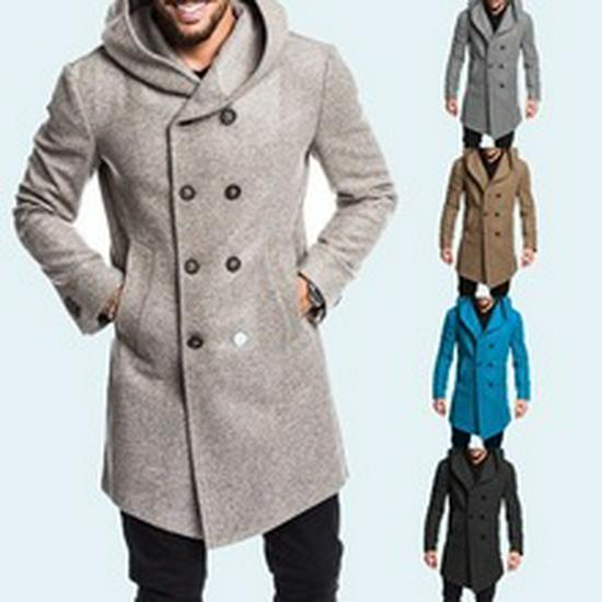 2022 Men's Wool Trench Coat - Multi-Color & Size Available
