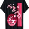 Sakura Flowers Spring Cherry Blossoms  Kanji Print T-Shirt