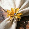 5 Pcs Napkin Rings Maple Leaf Design Napkin Holders Anti-Oxidation Decorative
