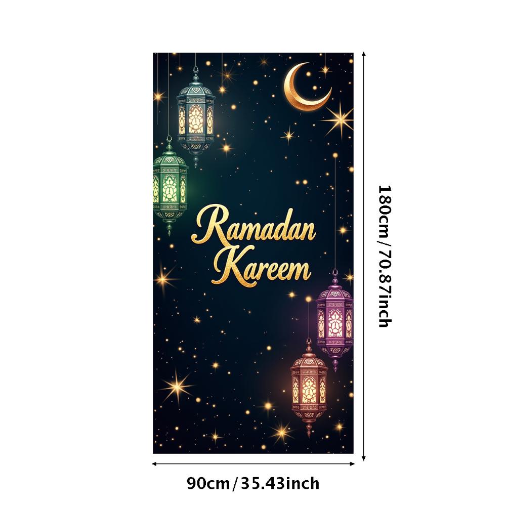Bannière Ramadan Kareem Toile de fond Lanternes Lumières Décoratif Festival Fête Événement Célébration Graphique Décor Islamique Arrière-plan