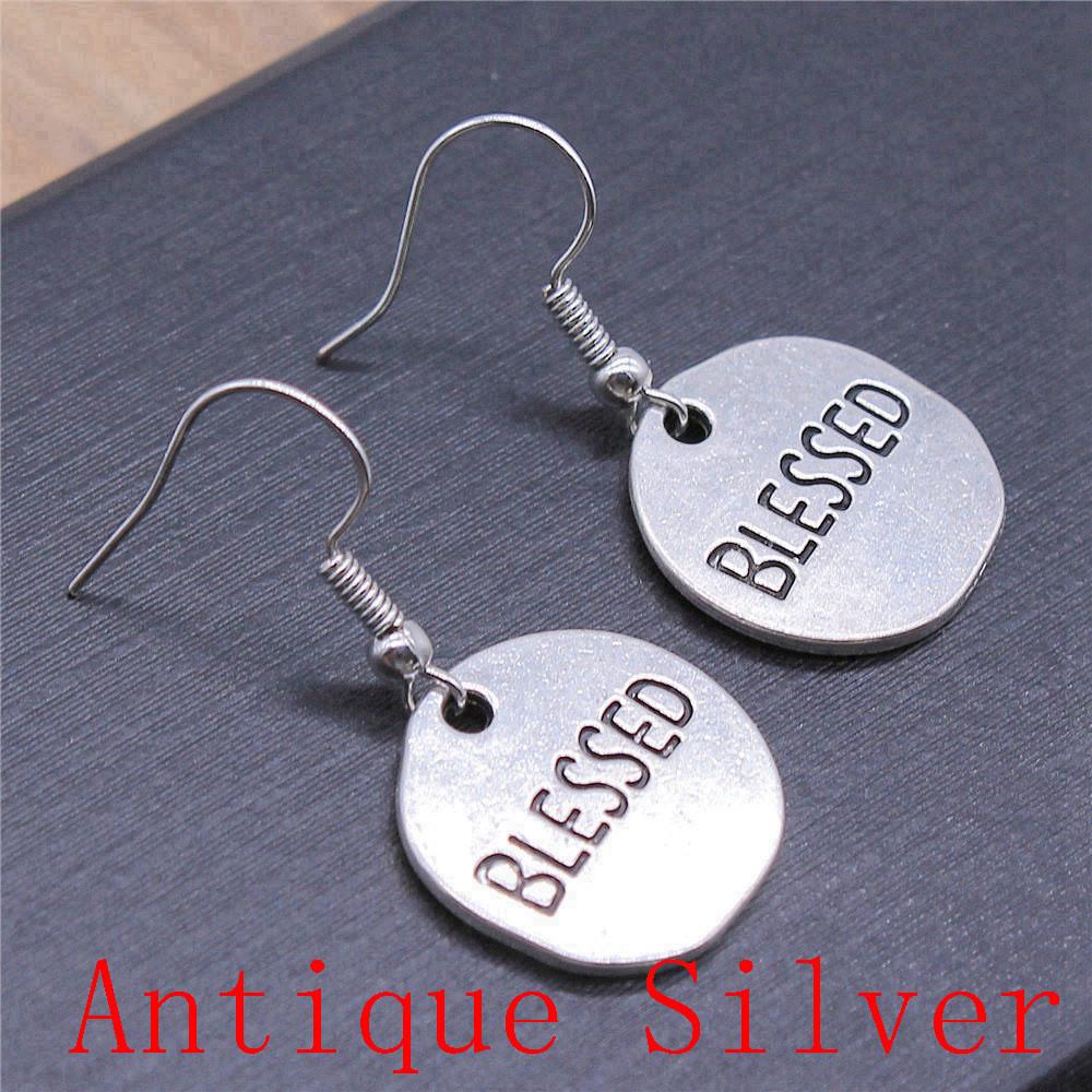 Boucles d'oreilles Symbole Om Yoga Vintage Boucles d'oreilles Mode Pour Femmes Apprêts de Fabrication de Bijoux DIY