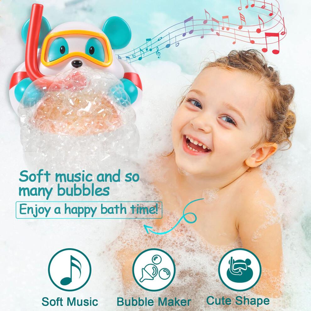 Bath Toys for Toddlers with Bubble Maker, WindUp Ducks and Music, Baby Bathtub Toy Gift