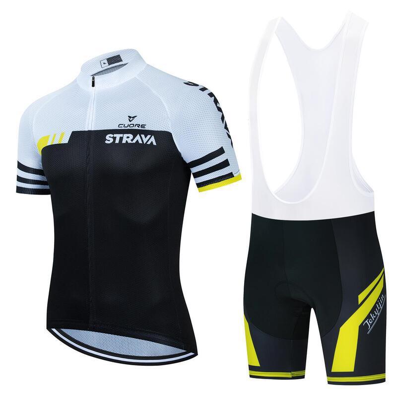 Men Women Cycling Jersey Bib Shorts Set Quick Dry Breathable Bike Riding Outfit Road Mountain Biking