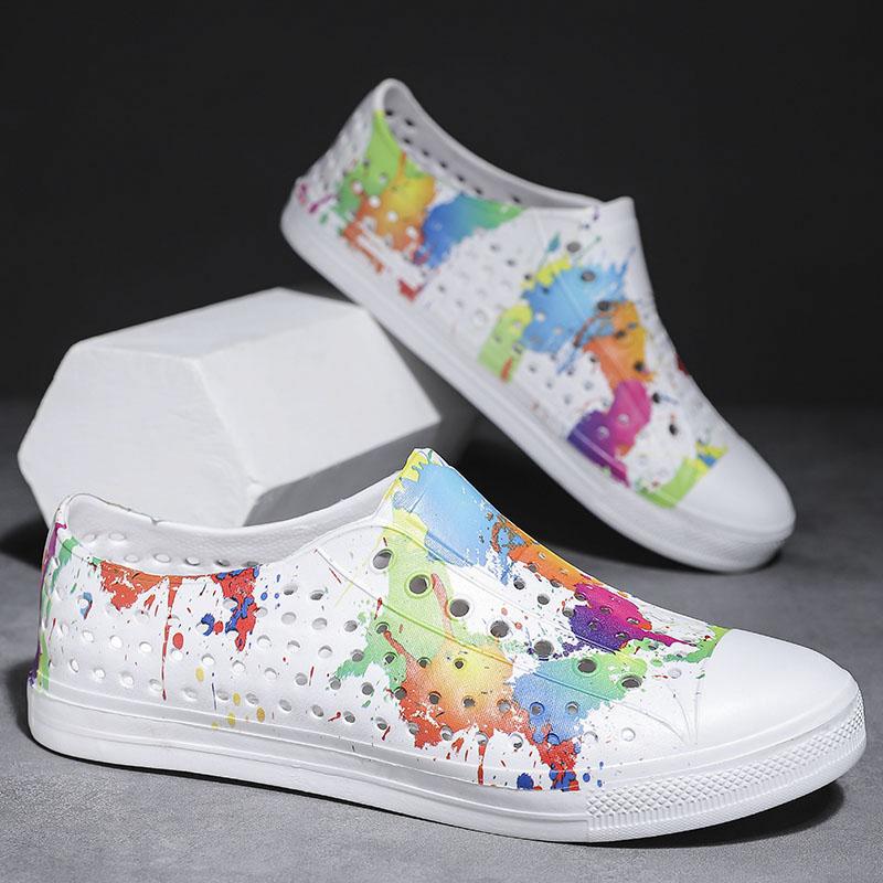 Mode Neue Mode Herren Sandalen Bunte Freizeitschuhe Herren Hausschuhe Outdoor Indoor Designte Persönlichkeit Herrenschuhe Sommer Rutschfest