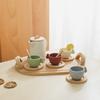 Kinder Teegeschirr Montessori Spielzeug BPA Frei Silikon Nachmittagstee Teegeschirr Spielzeug Kinder Cosplay Spielhaus Lernspielzeug Geschenke