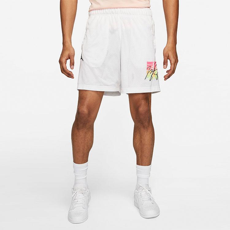 Jordan Sport DNA Mesh Print Breathable Shorts Men Bottoms White CZ4856-100