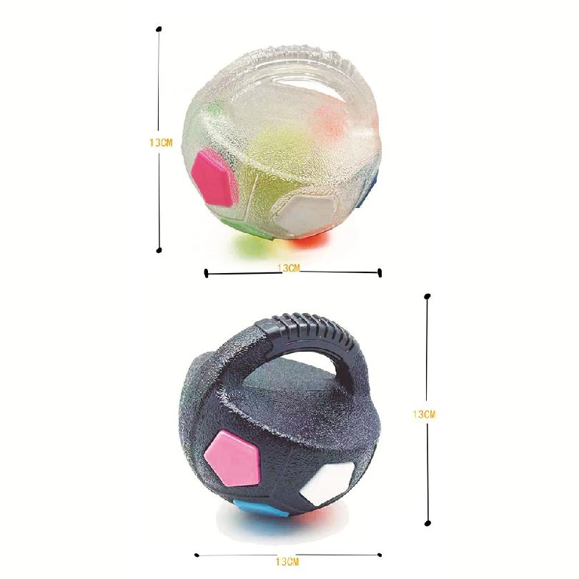 Dog Ball Mellow Calming Ball TPR HandleFootball Ball Pet Dog Toys Teething Relief To Accompany Outdoor Training Squeak Toys