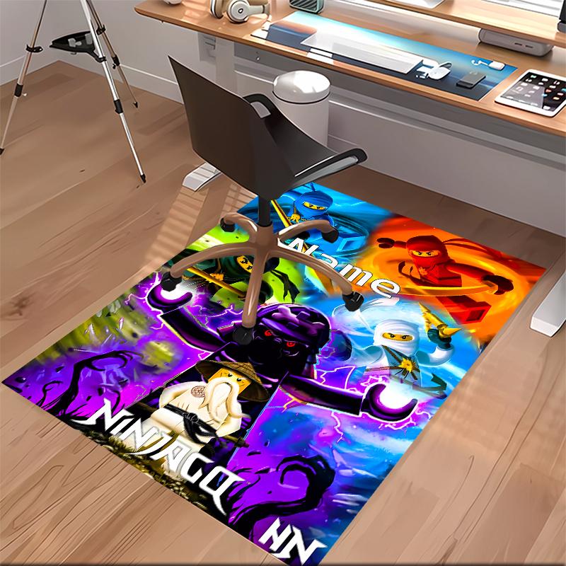 Custom Personalization Lego Ninjago Print Area Rug - Soft, Washable Non-Slip Indoor Mat,Living Room,Home&Office Decorative Rug