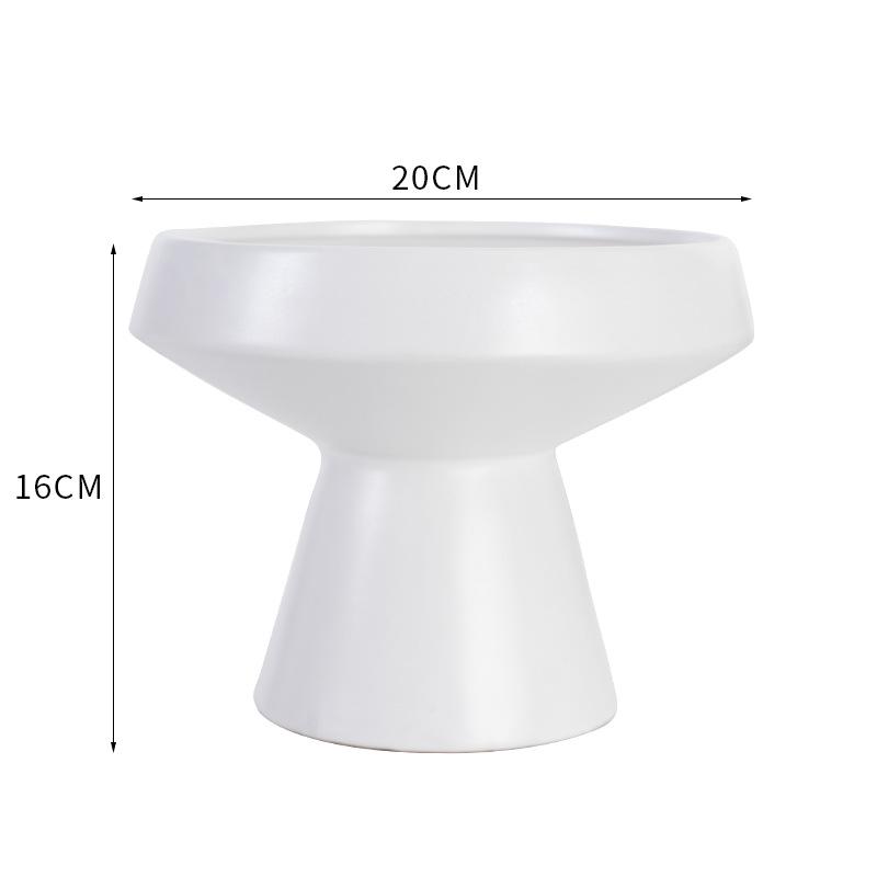 Ceramic Vase White Round Flower Pot Hydroponic Flower Arrangement Accessories Pot Container Home Decoration Flower Vases