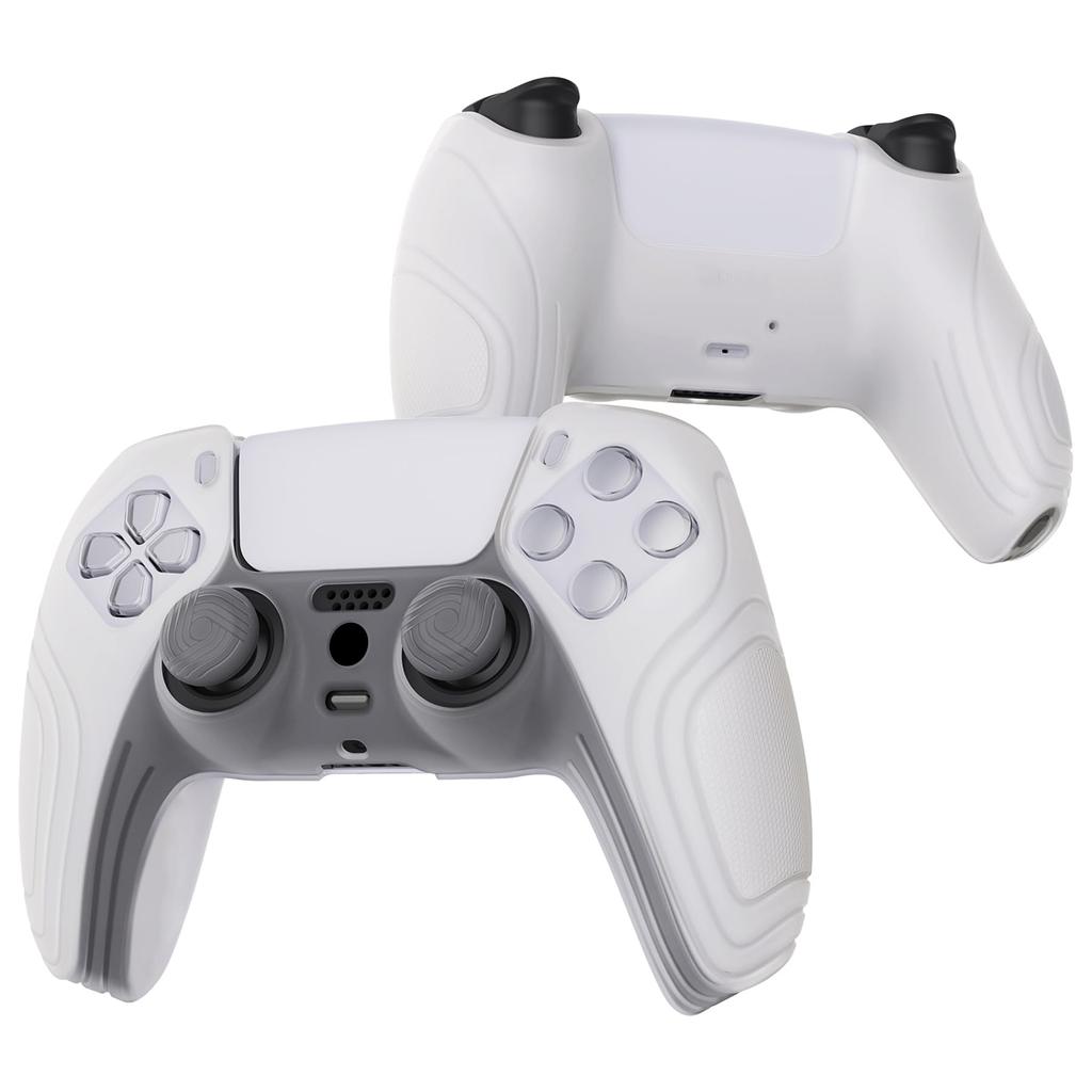 EXtremeRate Schutzhülle für PlayVital PS5-Controller, Silikon-Skin, ergonomische Schutzhülle aus weichem Gummi für PS5-Controller mit Thumb-Stick-Kappe