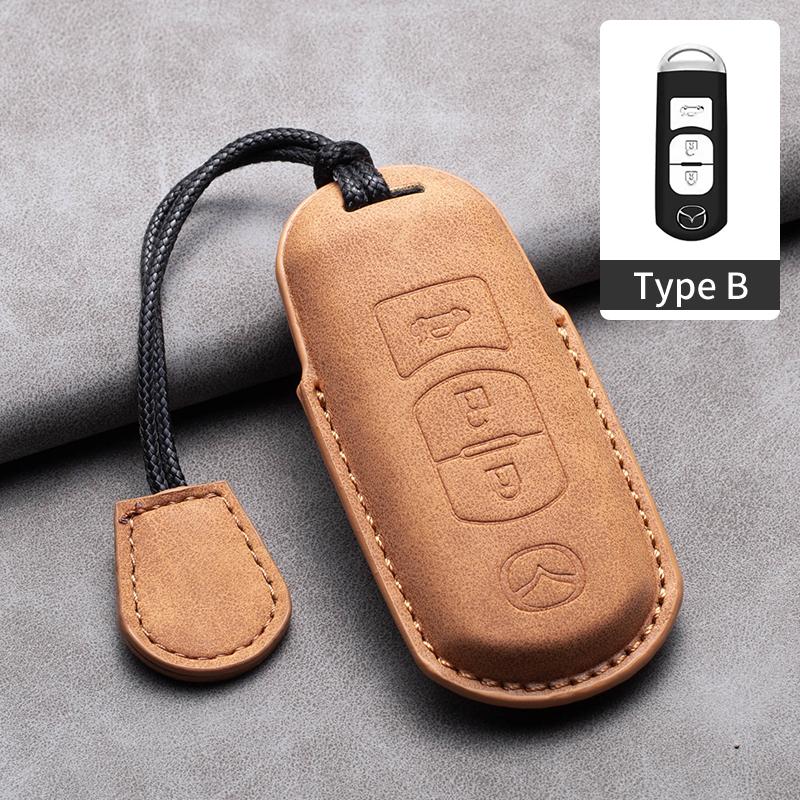 Sheepskin 2/3 Buttons Car Remote Key Case For Mazda 2 3 6 Atenza Axela Demio CX-5 CX5 CX-3 CX7 CX-9 2015 2016 2017 2018 2019