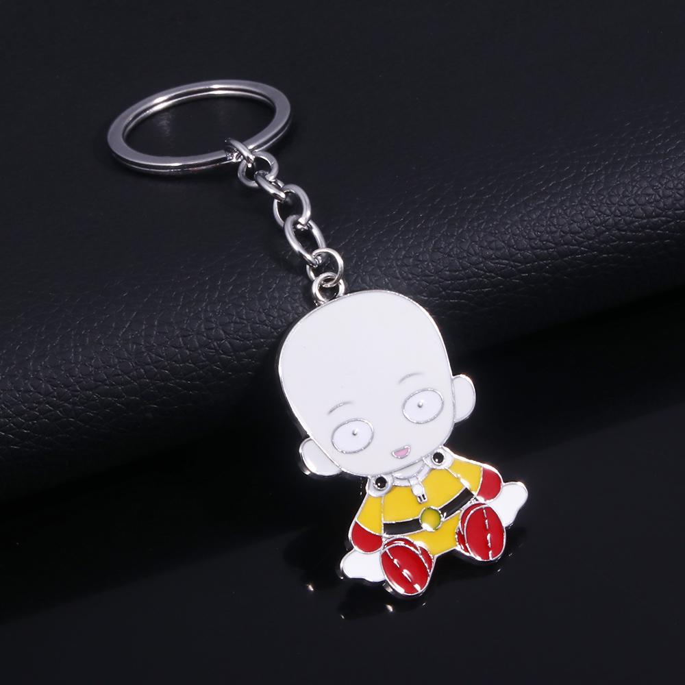 Anime ONE Bald Man Keychain Pendant Cape Bald Man Saitama Brooch Cosplay Props Fans Gift For Men Women Backpack Jewelry