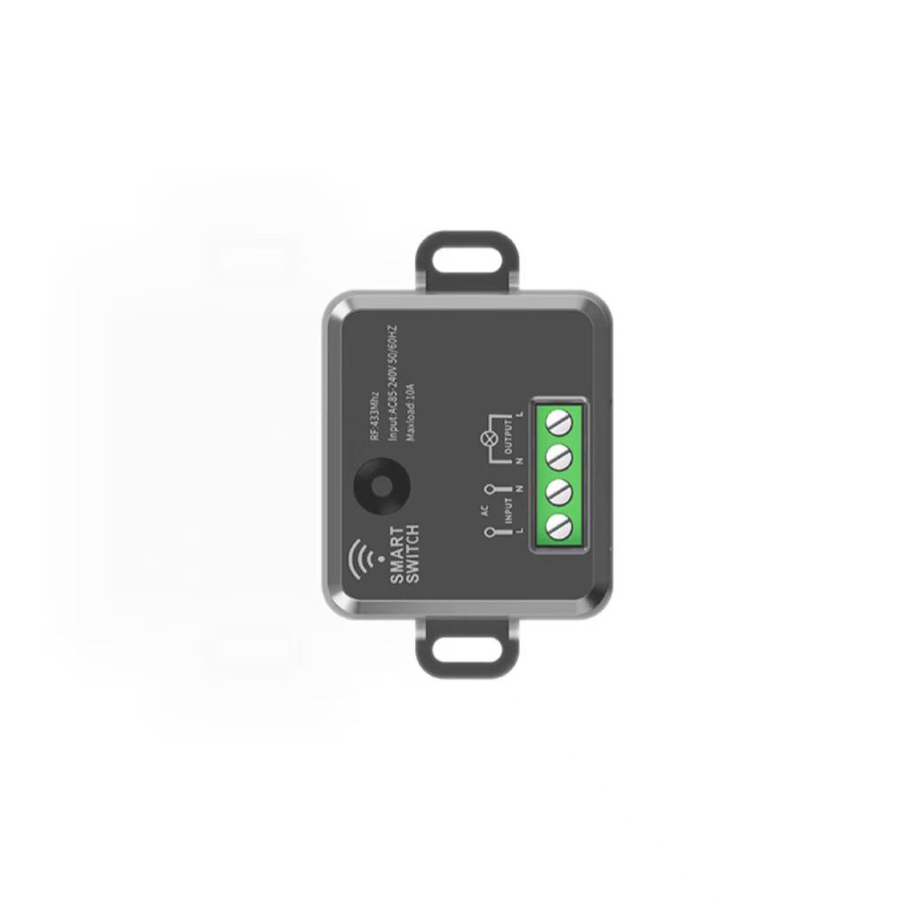 433MHz Wireless Remote Switch Module, Double Panel, No Wiring, Smart 220V Control for Lighting Fixtures