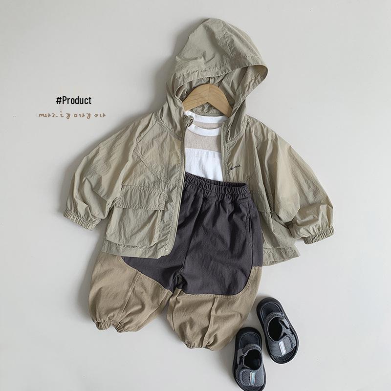 Kinder Sommer Sonnenschutzjacke - Leicht, Modisch Koreanischer Stil für Jungen und Mädchen, Baby Oberbekleidung, Klimaanlagen-Cardigan.