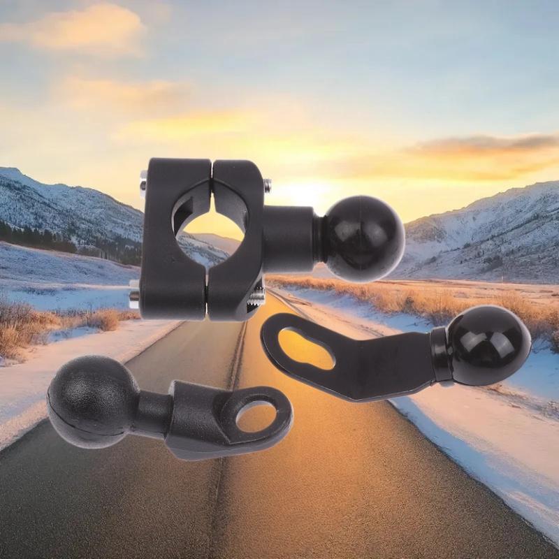 1 Set 2.3cm Ball Clamp Bracket For Motorbike Phone Holder PJ10/PJ13/PJ18 Motorcycle Handlebar Mount Base Kit Accessories